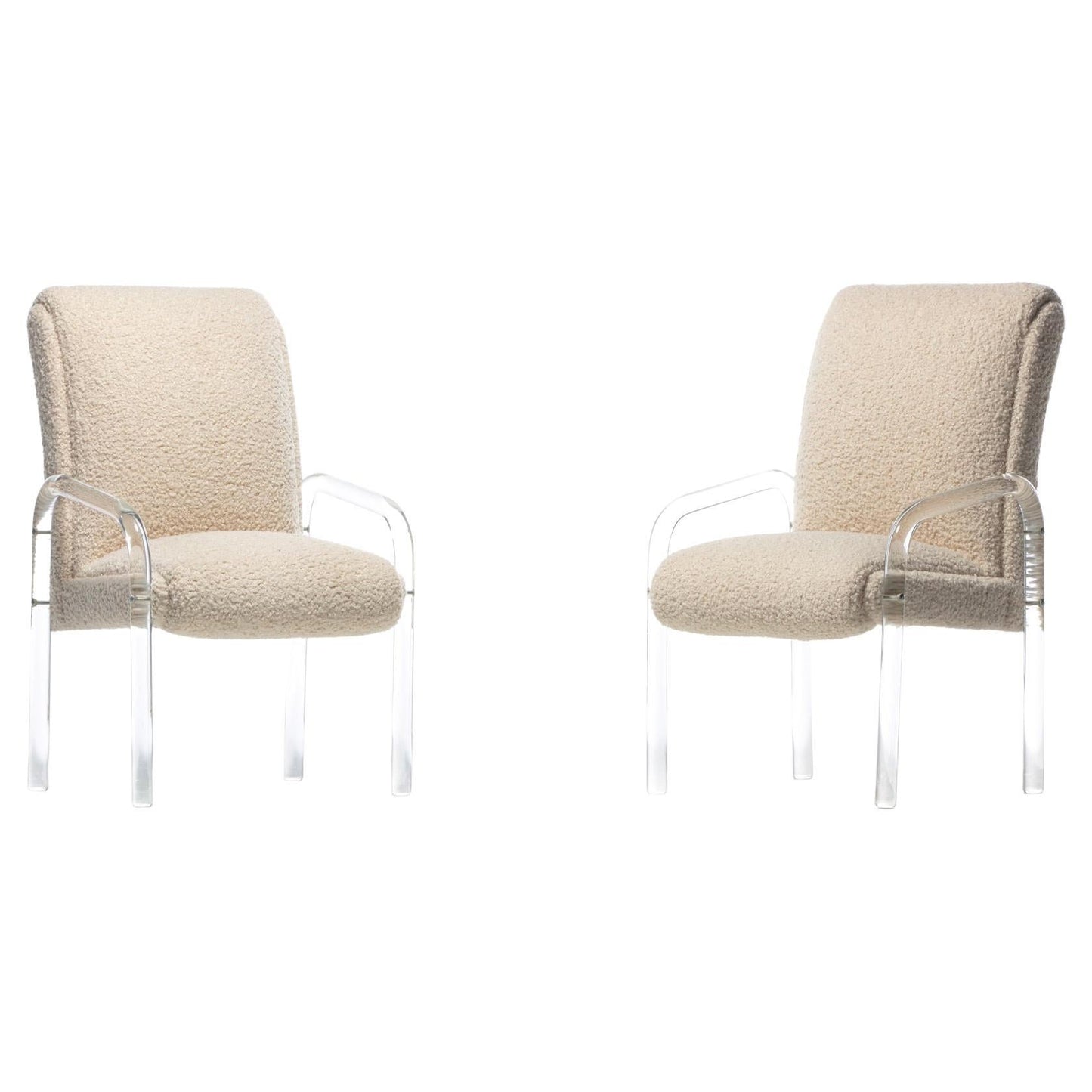 Pair of Lucite Arm Chairs by Leon Rosen for Pace Collection c. 1970