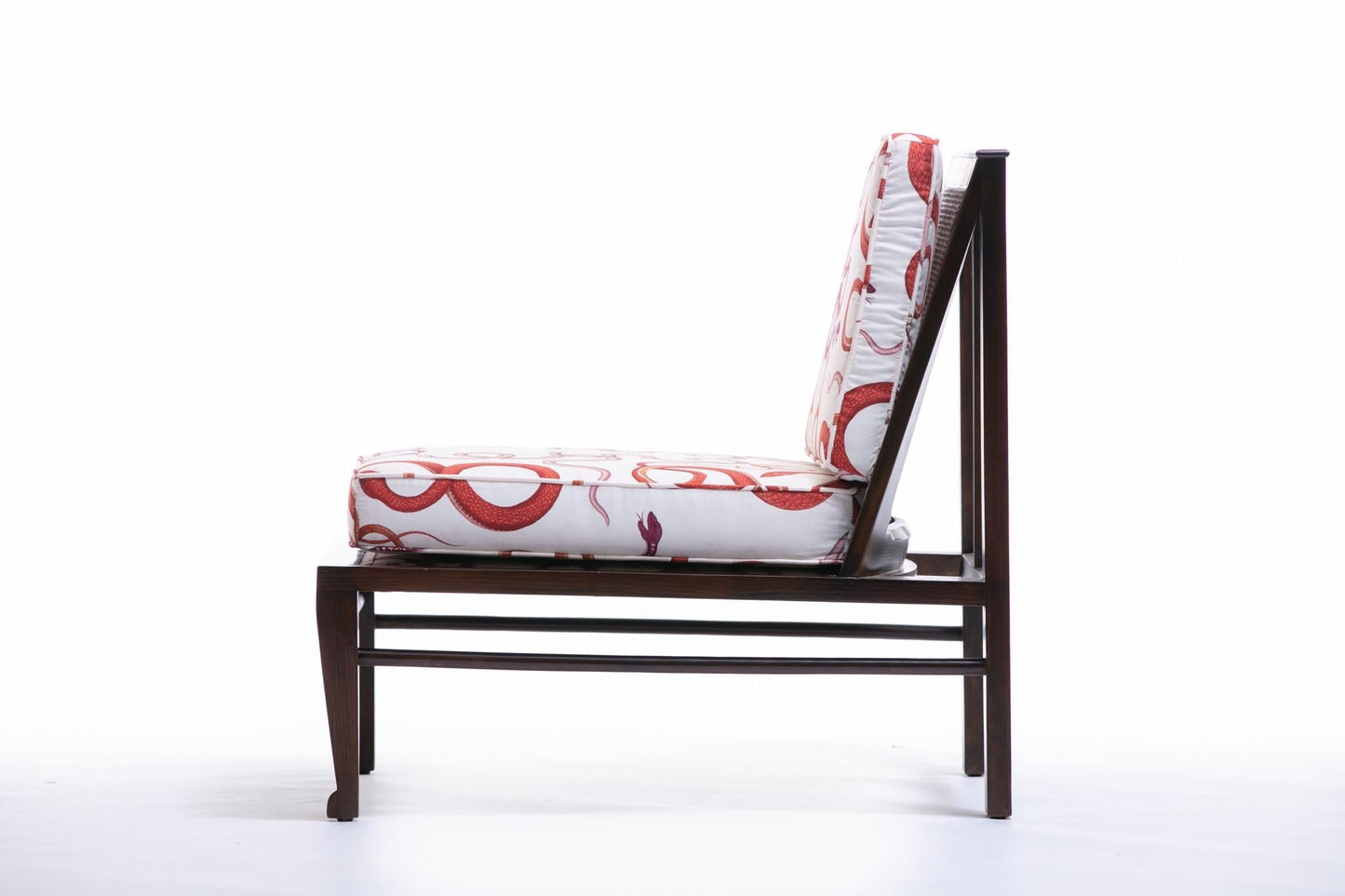 William Pahlmann Thebes Chairs with Snake Fabric, circa 1964