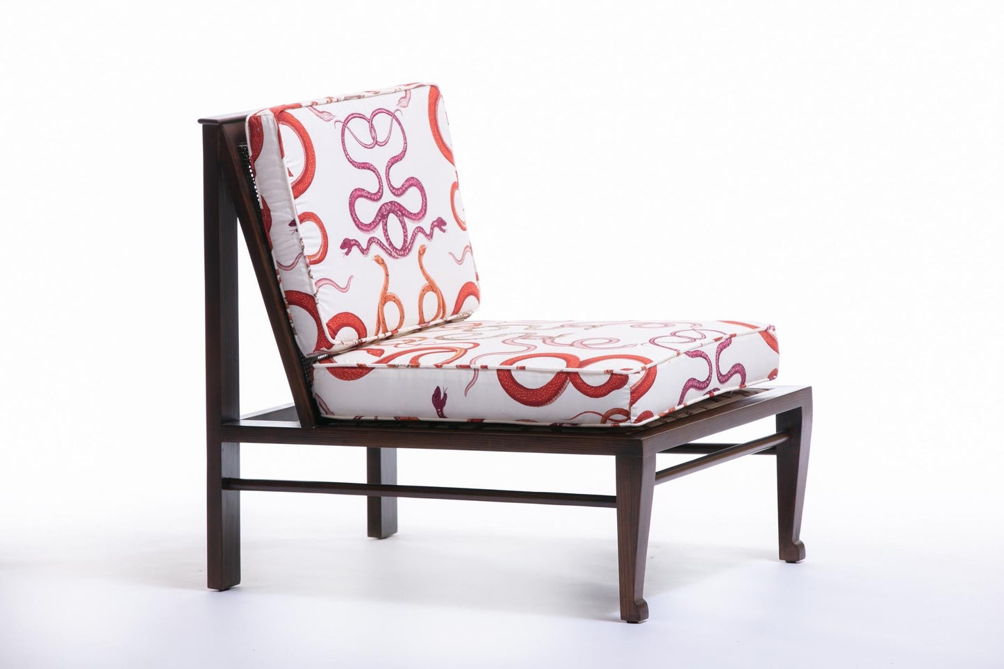 William Pahlmann Thebes Chairs with Snake Fabric, circa 1964