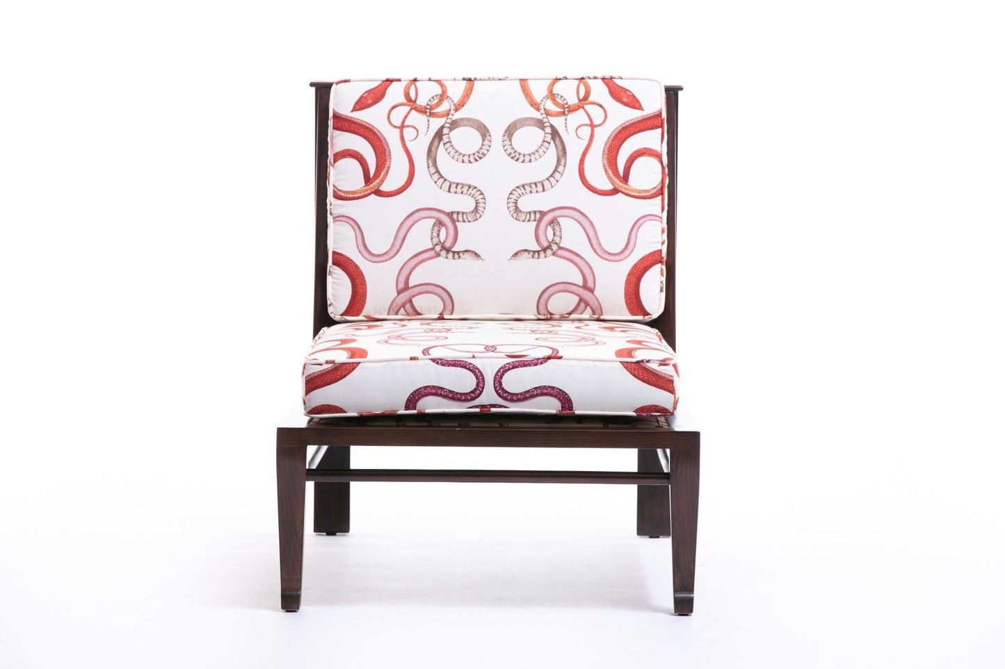 William Pahlmann Thebes Chairs with Snake Fabric, circa 1964