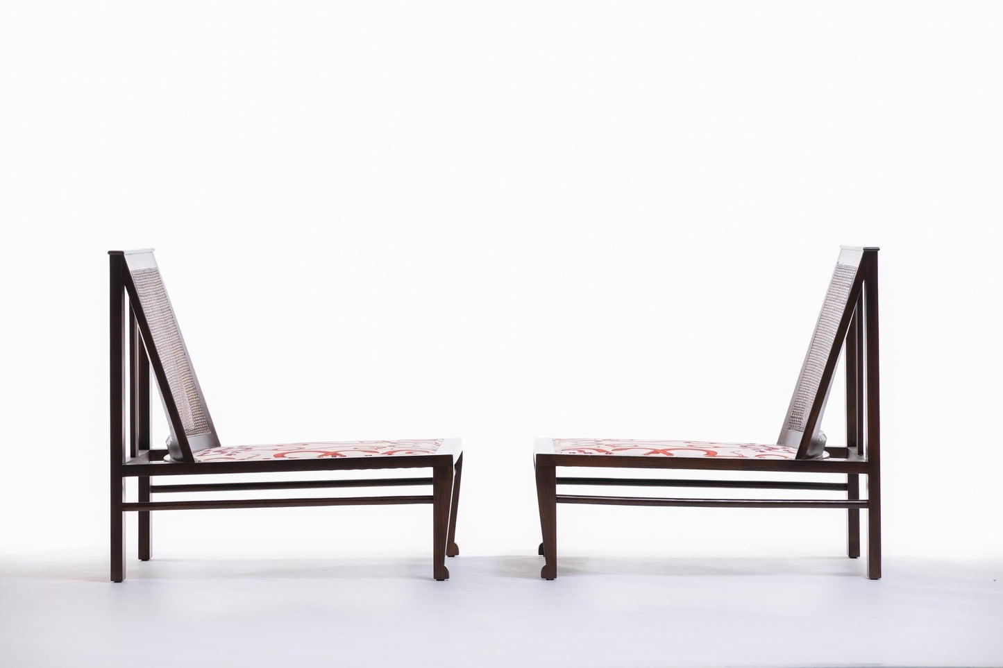 William Pahlmann Thebes Chairs with Snake Fabric, circa 1964