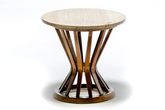 Edward Wormley for Dunbar Sheaf of Wheat Table with Travertine Top