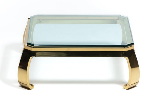 Mastercraft Brass and Glass Ming Coffee Table c. 1970s