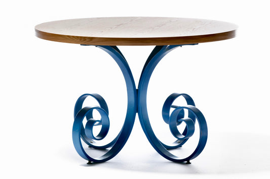 Plycraft Oak & Blue Lacquer Sultana Table by George Mulhauser c. 1950s