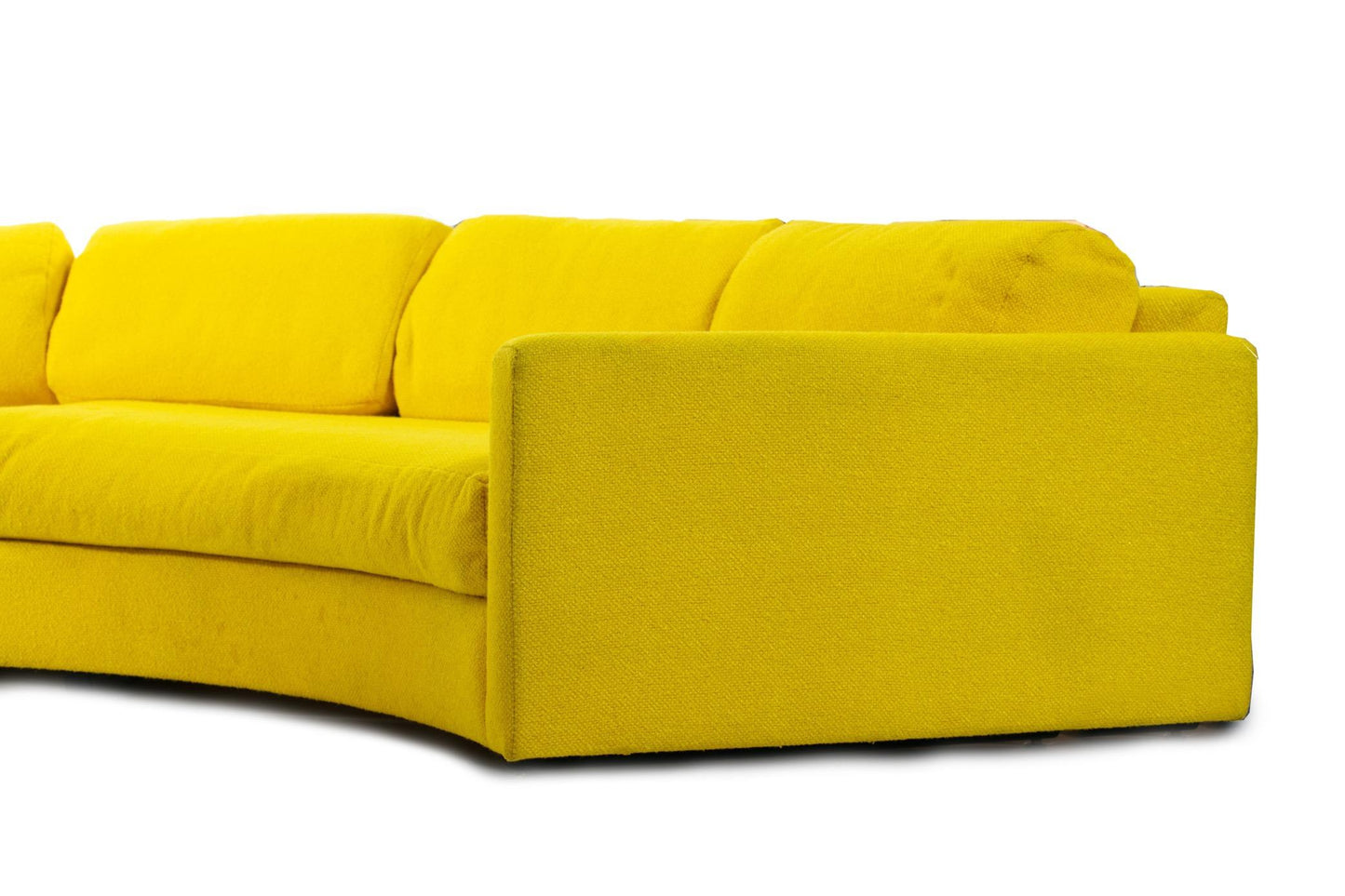 Adrian Pearsall Pit Style Yellow Semi-Circular Sofa 3 Piece Sectional