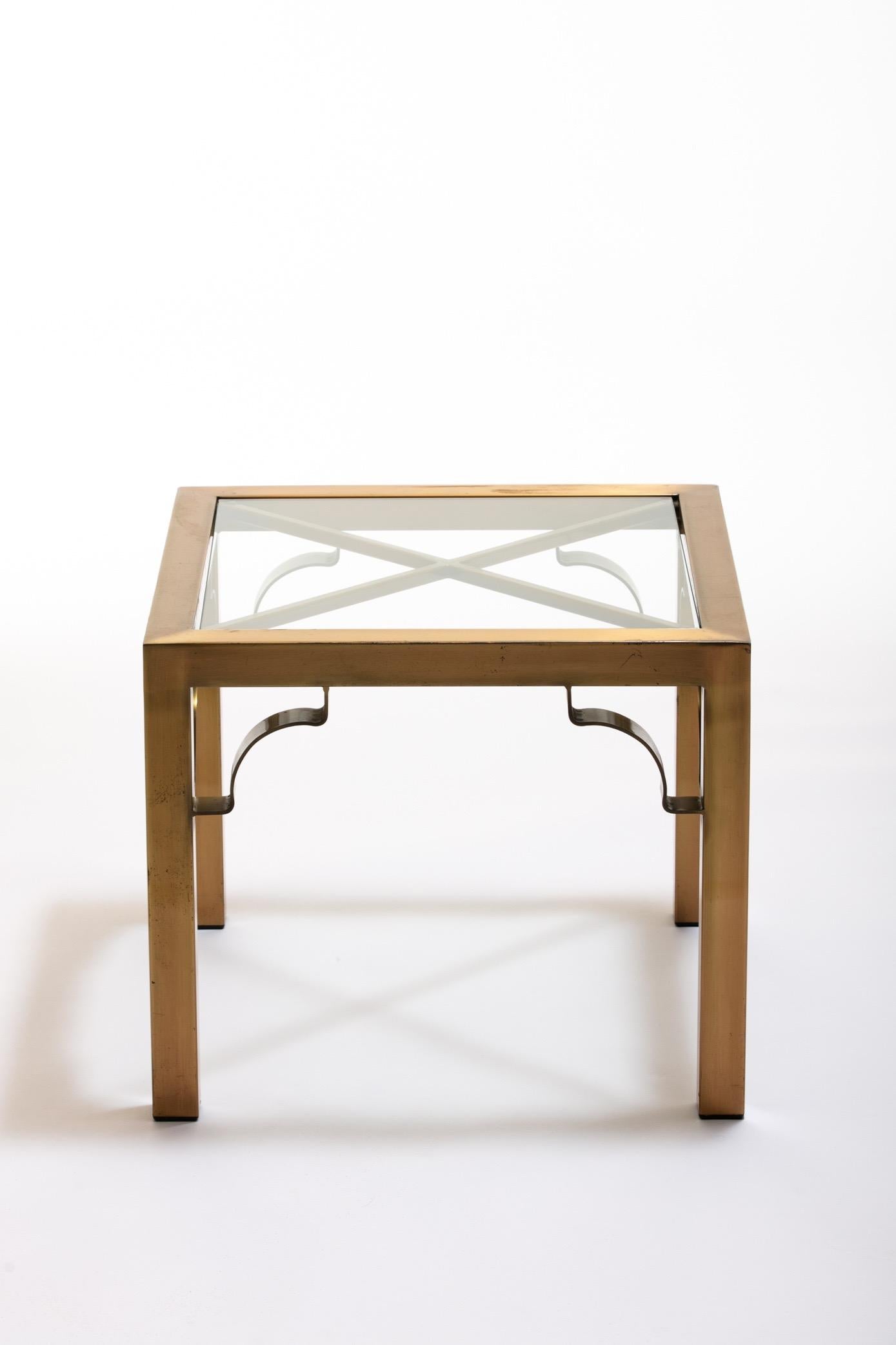 Pair of Mastercraft Brass Side Tables, circa 1970