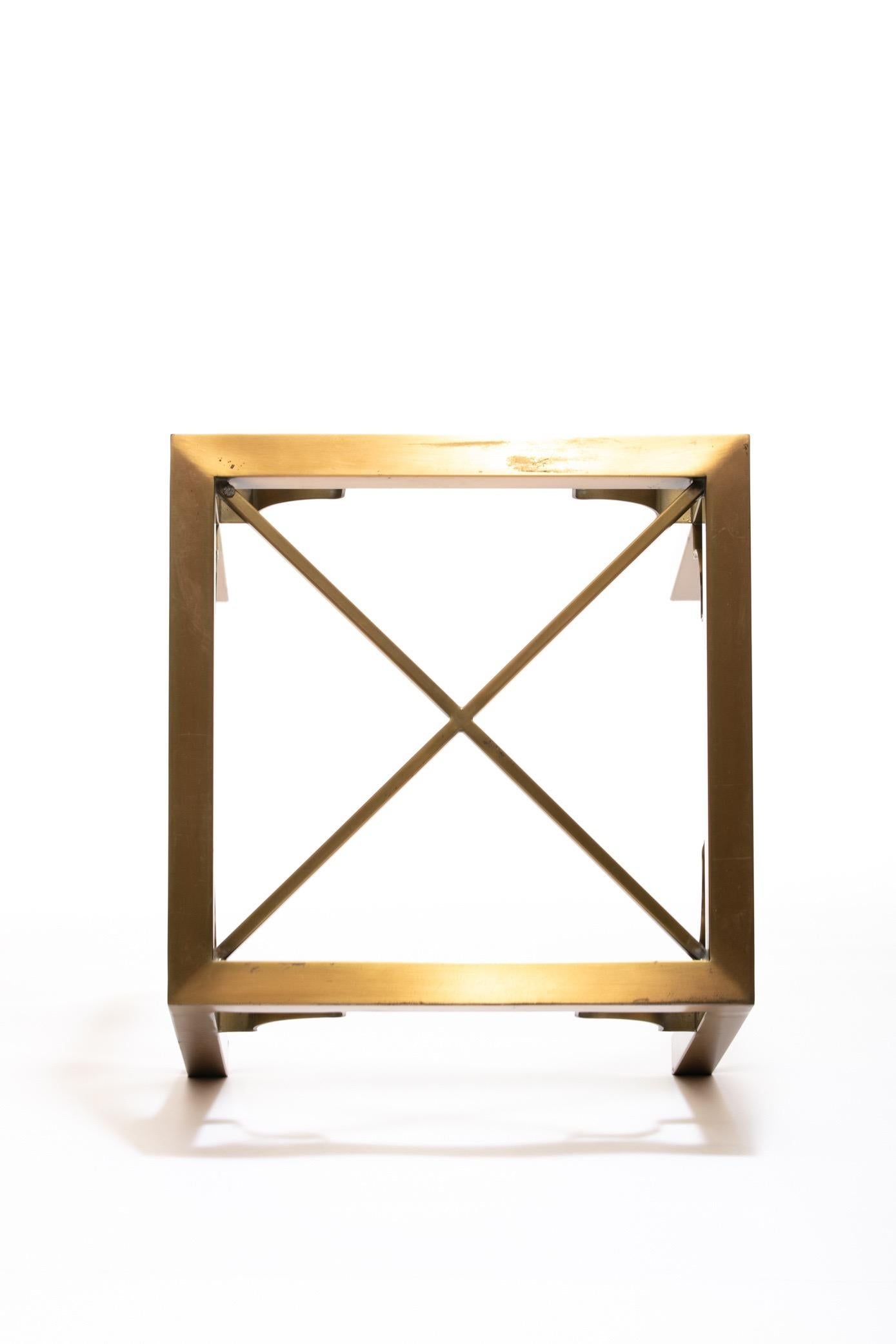 Pair of Mastercraft Brass Side Tables, circa 1970