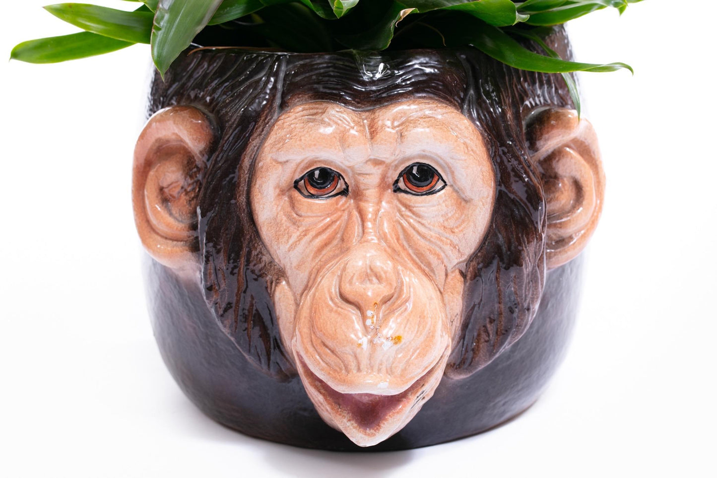 Italian Mid Century Hand Painted Chimpanzee Planter