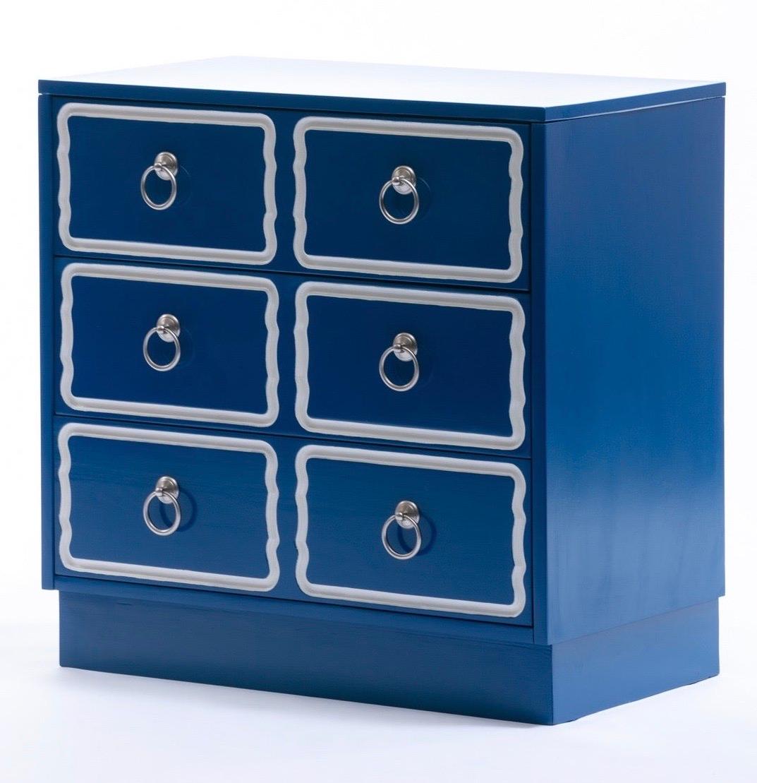 Dorothy Draper España Style Nightstands Customizable in Any Color, Pair