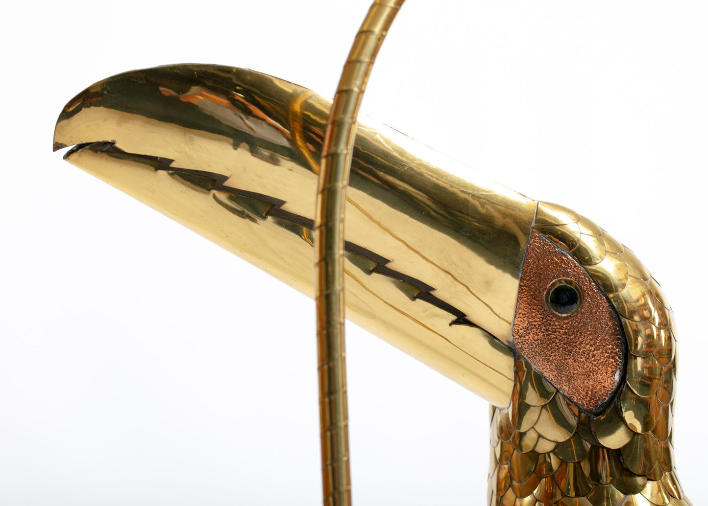 1970s Large Toucan Sculpture by Sergio Bustamante in Copper and Brass