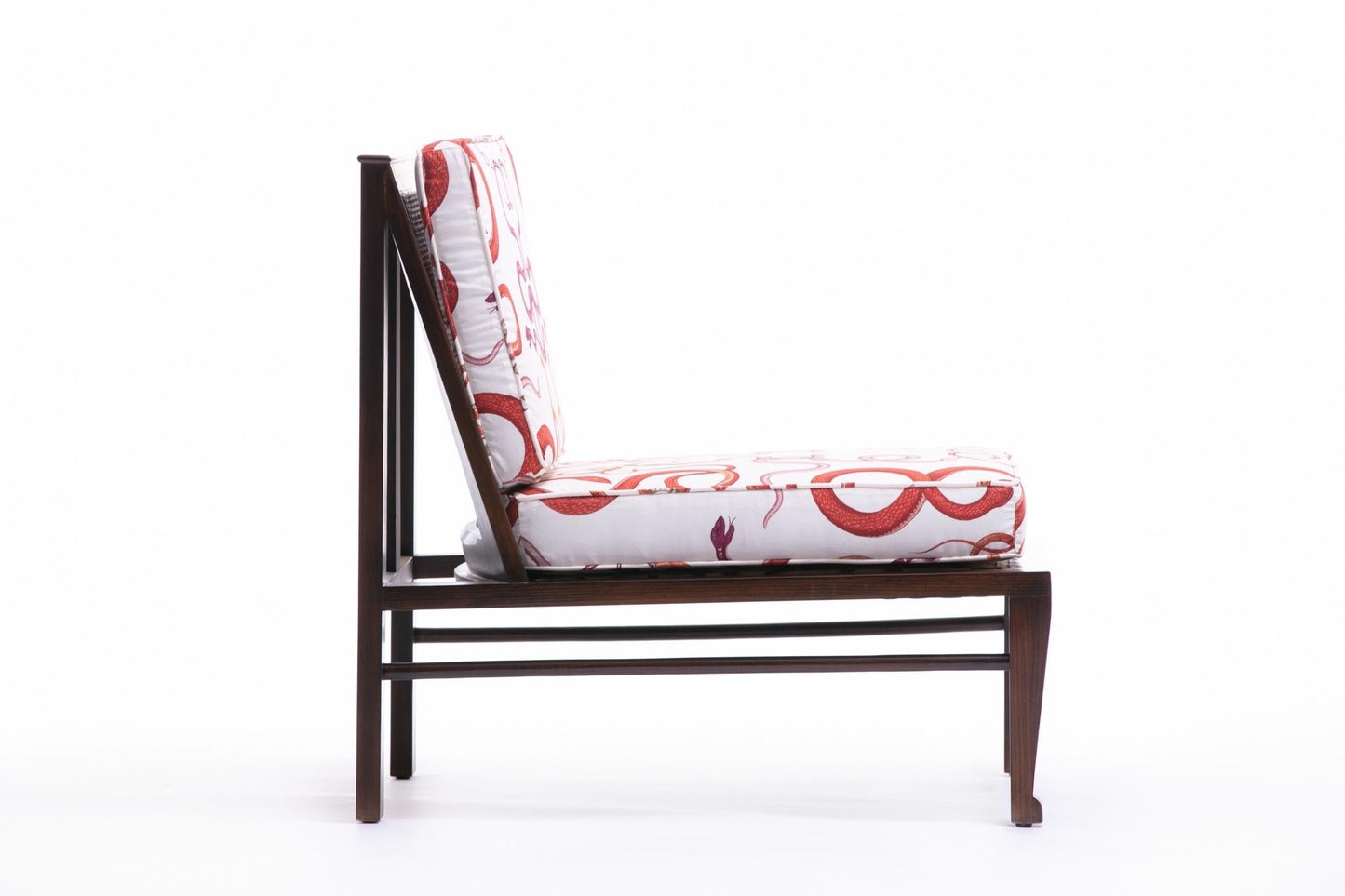 William Pahlmann Thebes Chairs with Snake Fabric, circa 1964