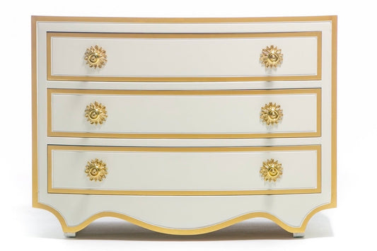 Dorothy Draper Viennese Collection Chest Lacquered in Ivory, circa 1963