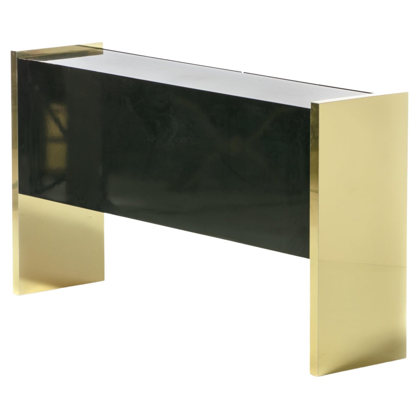 Milo Baughman for Thayer Coggin Lacquer and Brass Credenza
