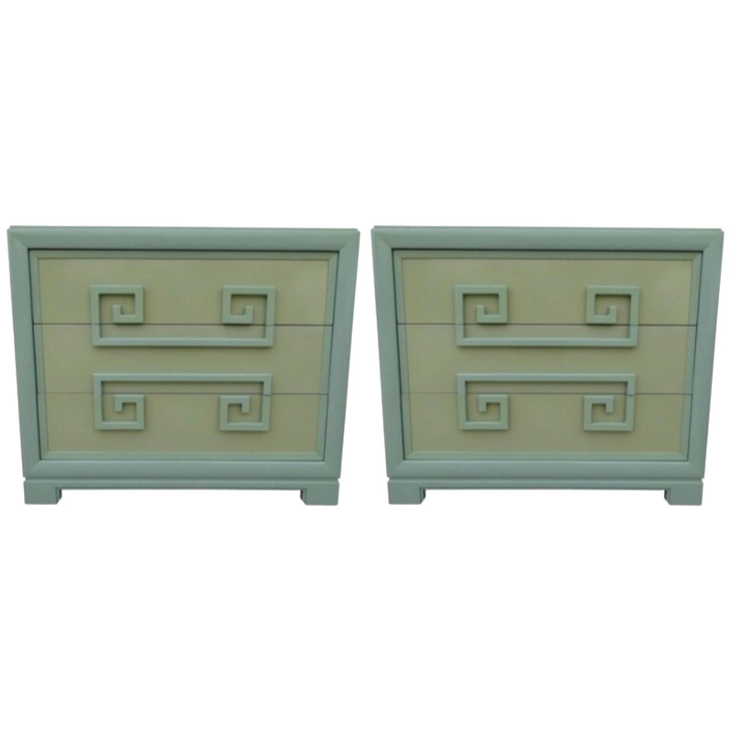 Pair of 1940s Kittinger Mandarin Chests in Original Mint Lacquer