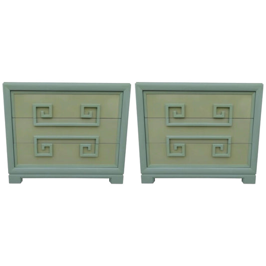 Pair of 1940s Kittinger Mandarin Chests in Original Mint Lacquer