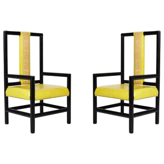 Pair of High Back Armchair by Kelly Wearstler for the Viceroy Hotel